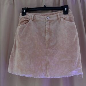 Powder Pink Corduroy Skirt